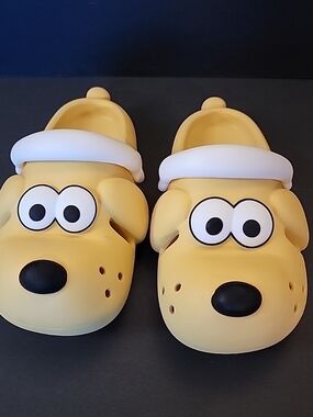 Kids Yellow Dog Clog Sandals - Fun Animal Slip-Ons